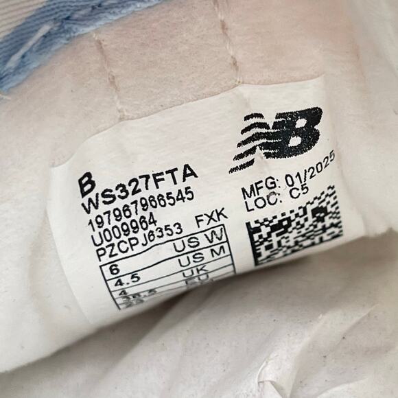 New Balance | 327 Sneaker in Timberwolf, Sea Salt, & Light Chrome Blue US 6 - Picture 15 of 15